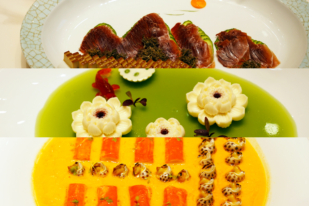 大觀樓長(zhǎng)聯(lián)宴。從上至下依次為北走蜿蜒、九夏芙蓉、蟹嶼螺洲。供圖